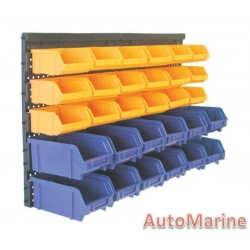 Wall Mounted Storage Rack - 30 Bins