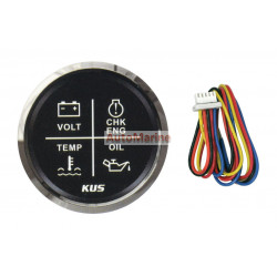 4 Function Led Warning Gauge - 52mm