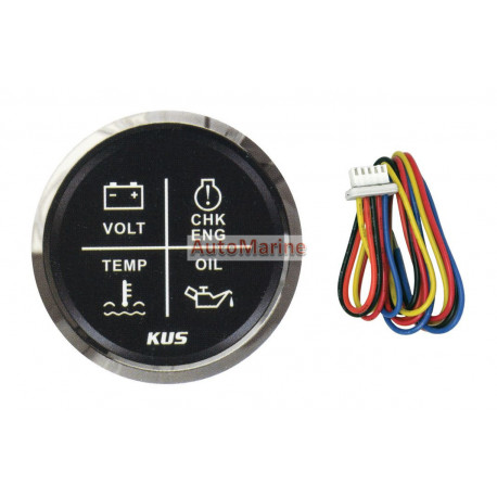 4 Function Led Warning Gauge - 52mm