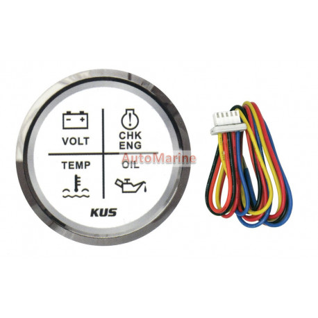 4 Function Led Warning Gauge - 52mm