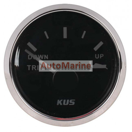 Kus Trim Gauge - 52mm - Black Face with Silver Bezel