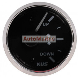 Kus Trim Gauge - 52mm - Black Face with Silver Bezel