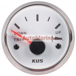 Kus Trim Gauge - 52mm - White Face with Silver Bezel