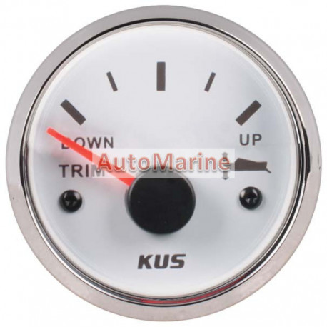 Kus Trim Gauge - 52mm - White Face with Silver Bezel