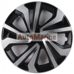 15" Silver / Black Wheel Cover Set