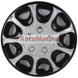 14" Silver / Black Wheel Cover Set