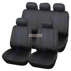 9 Piece Seat Cover Set - Trend - Blue and Black