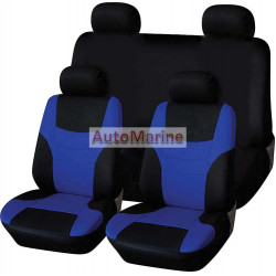 9 Piece SKINI Seat Cover Set - Blue and Black