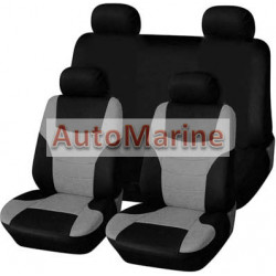 9 Piece SKINI Seat Cover Set - Grey and Black