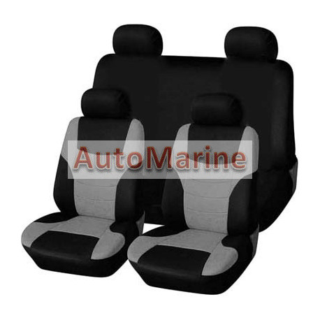 9 Piece SKINI Seat Cover Set - Grey and Black