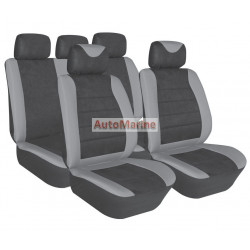 9 Piece RADO Seat Cover Set - Grey and Black