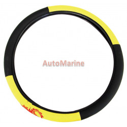 Steering Wheel Cover with Dragon Symbol - Yellow