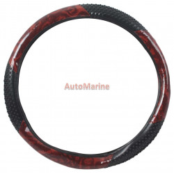 Steering Wheel Cover - Woodgrain Design