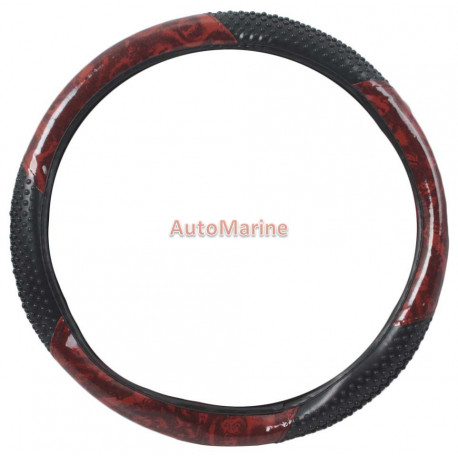 Steering Wheel Cover - Woodgrain Design