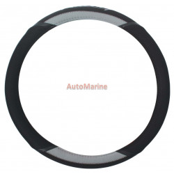 Vinyl Steering Wheel Cover - Black / Grey