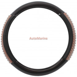 Steering Wheel Cover - Black and Carbon