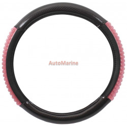 Steering Wheel Cover - Black and Pink