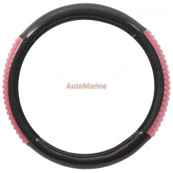 Steering Wheel Cover - Black and Pink