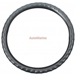 Steering Wheel Cover - Black and Carbon