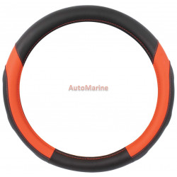 Steering Wheel Cover - Black and Orange