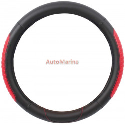 Steering Wheel Cover - Black and Red