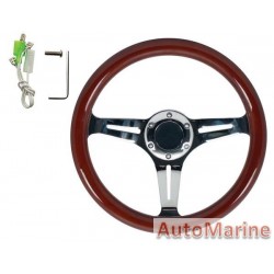 Steering Wheel - Wooden - 330mm