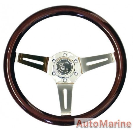 Steering Wheel - Wallnut - 350mm