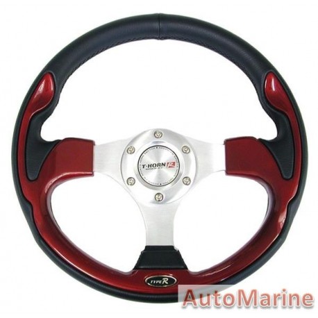 Steering Wheel - PVC - Red