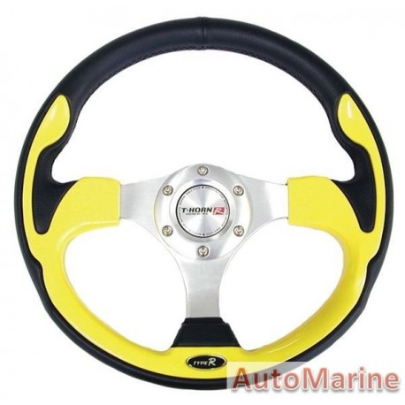 Steering Wheel - PVC - Yellow