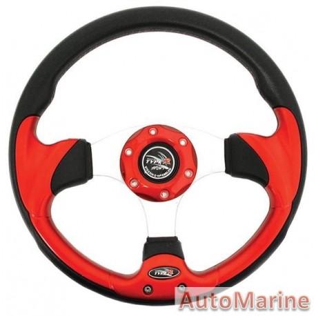 Steering Wheel - Polyeurathane - Red