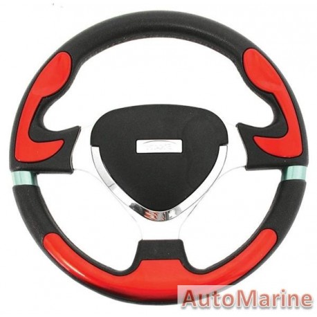 Steering Wheel - Polyeurathane - Red