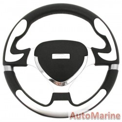 Steering Wheel - Silver and Polyeurathane