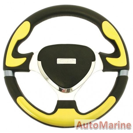 Steering Wheel - Yellow and Polyeurathane