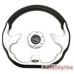 Steering Wheel - Silver and Polyeurathane