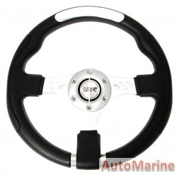 Steering Wheel - Silver and Polyeurathane