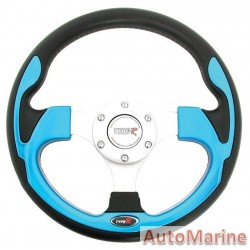 300mm Steering Wheel - Blue