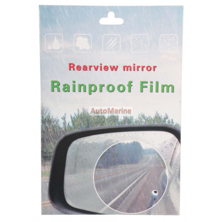 Rear View Mirror Rainproof Film - 80mm x 80mm