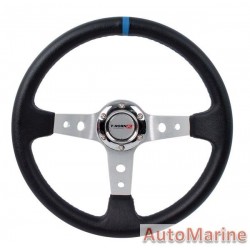 Steering Wheel - PVC - 350mm - Black and Blue