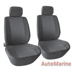 4 Piece Front Seat Cover Set - Grey Seat Cover Set