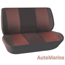 2 Piece Bench Front Seat Cover - Red Seat Cover Set