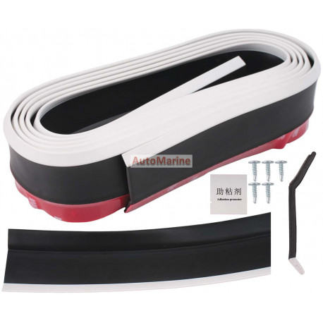 Front Bumper Lip - Univeral - 2.5m - Black + White Edging