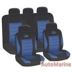 9 Piece Racing Sport - Blue Seat Cover Set