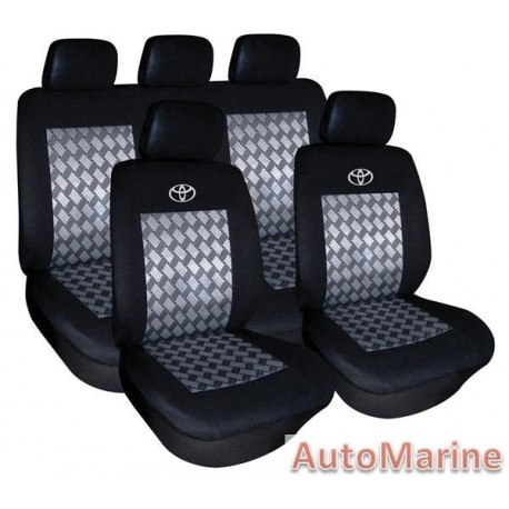 9 Piece Toyota - Black Seat Cover Set