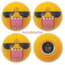 Valve Cap - 4 Piece - Angry Face