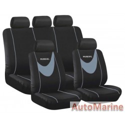 9 Piece Mamdial - Grey Seat Cover Set