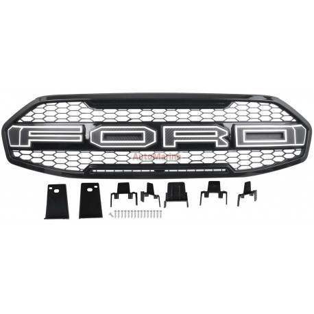 Ford Everest 2019 Onwards - Grille - Black with LED's