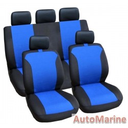 9 Piece Grace - Blue Seat Cover Set