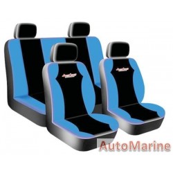 8 Piece West Coast - Blue  Seat Cover Set