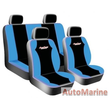 8 Piece West Coast - Blue Seat Cover Set