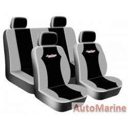 8 Piece WEST COAST - Grey Seat Cover Set